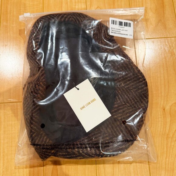 Aime Leon Dore - Wool Herringbone Earflap Hat (L/XL) - Picture 7 of 9